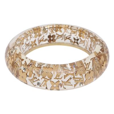 Louis Vuitton Louis Vuitton Beige Resin Inclusion Bangle Bracelet