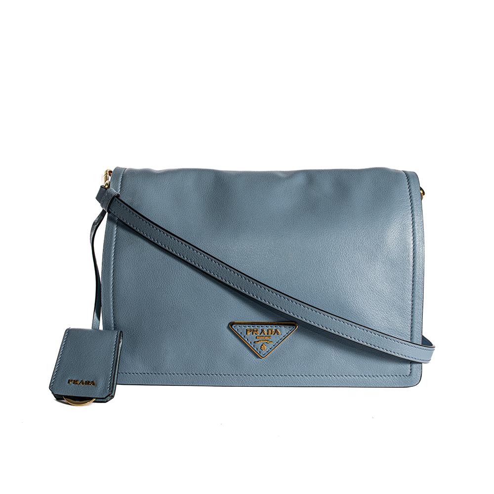 Prada Saffiano Blue Leather ref.397012 - Joli Closet