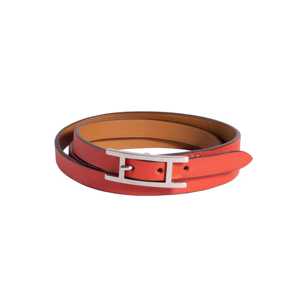 Hermès leather discount wrap bracelet