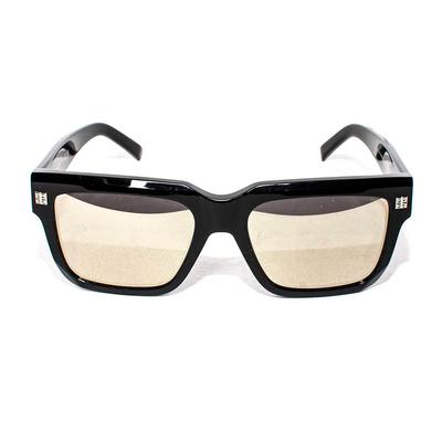 Givenchy Black Square Mirrored Sunglasses