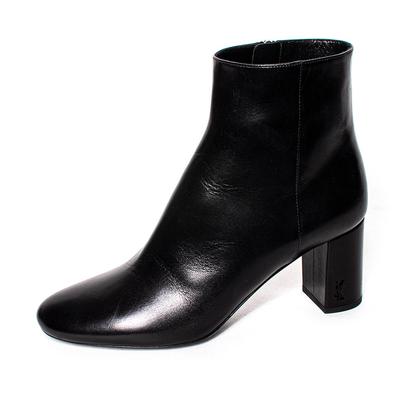 Saint Laurent Size 37.5 Black Leather Boots