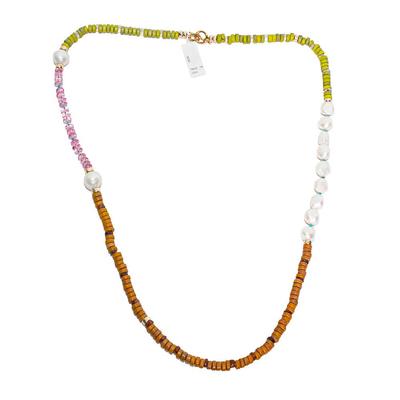New Lizzie Fortunato Multicolor Bead & Pearl Necklace