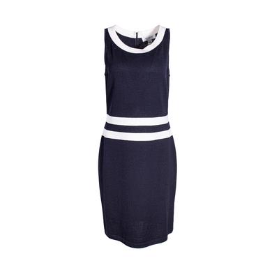St. John Size 10 Navy Knit Dress