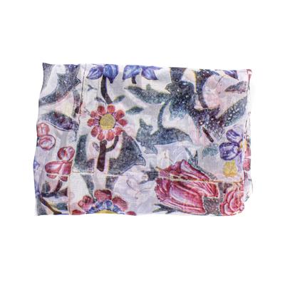 Chanel Multicolored Floral Scarf