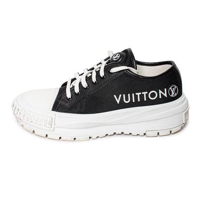 Louis Vuitton Size 38.5 Black Canvas LV Squad Sneakers