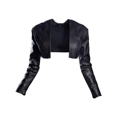 Maria Odabash Size 6 Black Leather Jacket