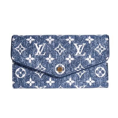 Louis Vuitton Blue Monogram Jacquard Denim Sarah Wallet