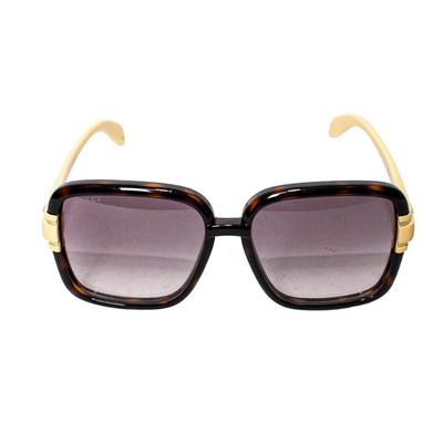 Gucci Black & Brown Oversized Sunglasses