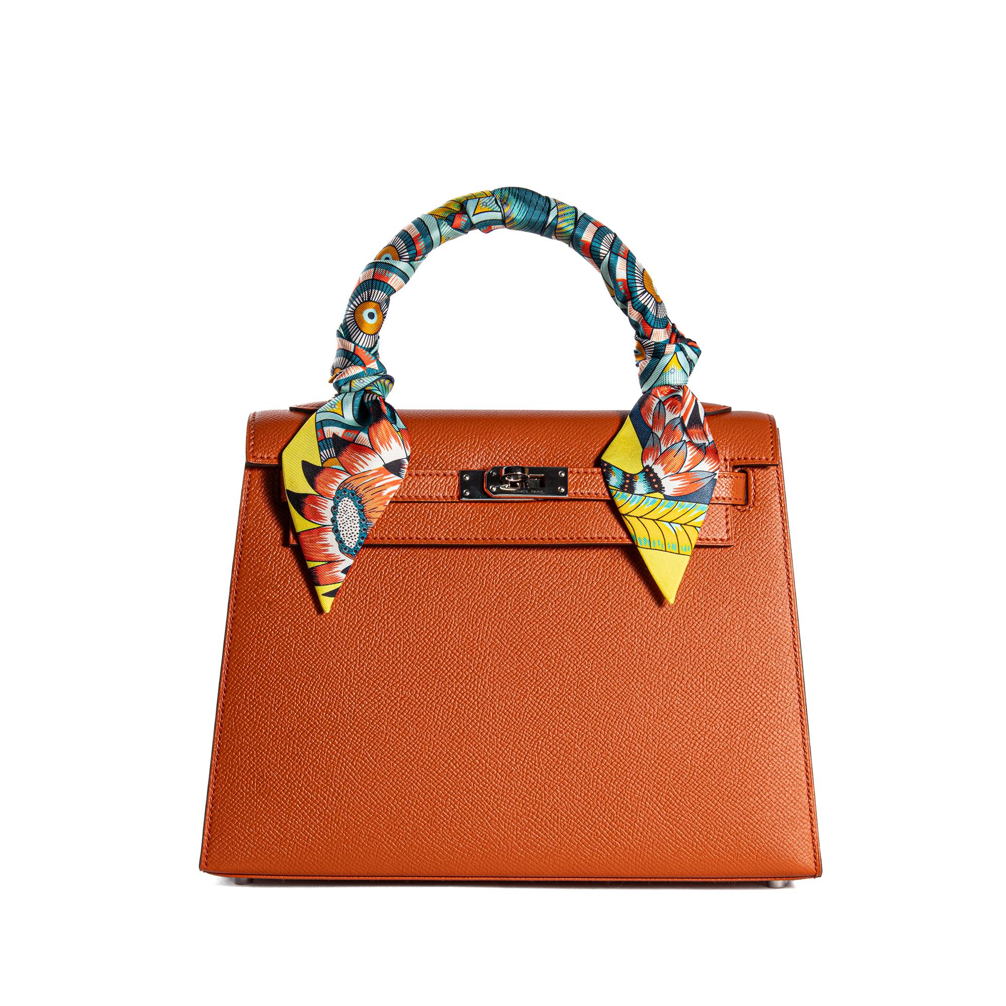 Hermès Epsom Kelly II Sellier 25 - Orange Handle Bags, Handbags - HER516056